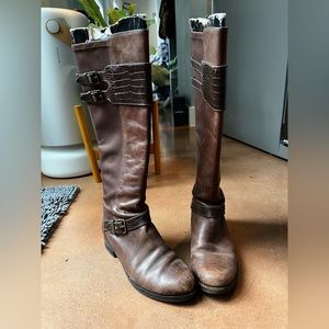 Brown Leather Riding Boots